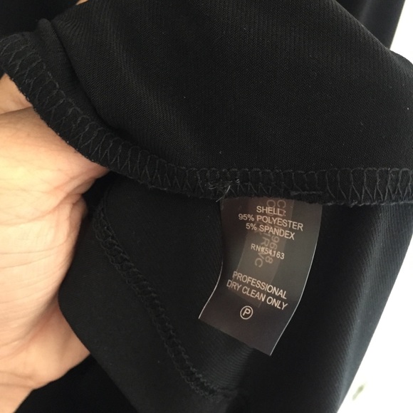 Calvin Klein Long Sleeve Black Wrap Dress - Picture 7 of 8